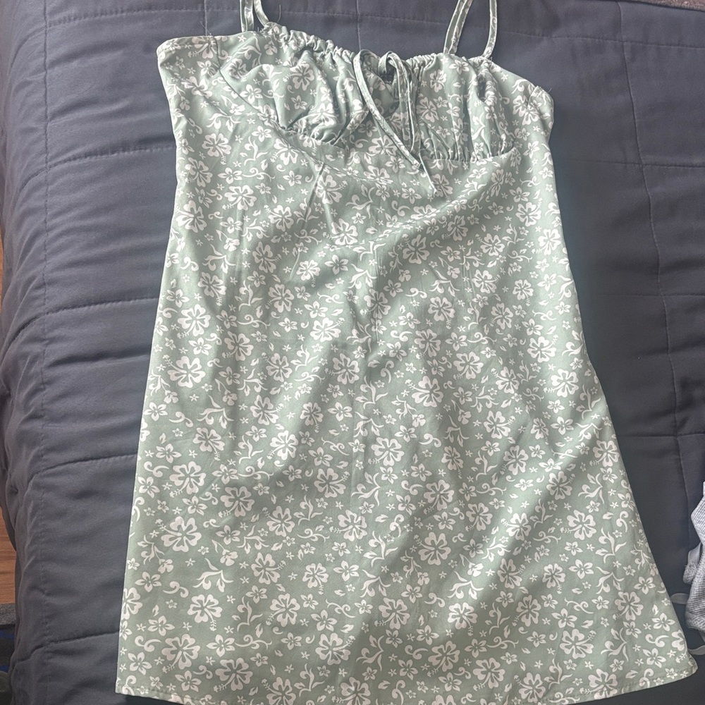 Floral Green Dress